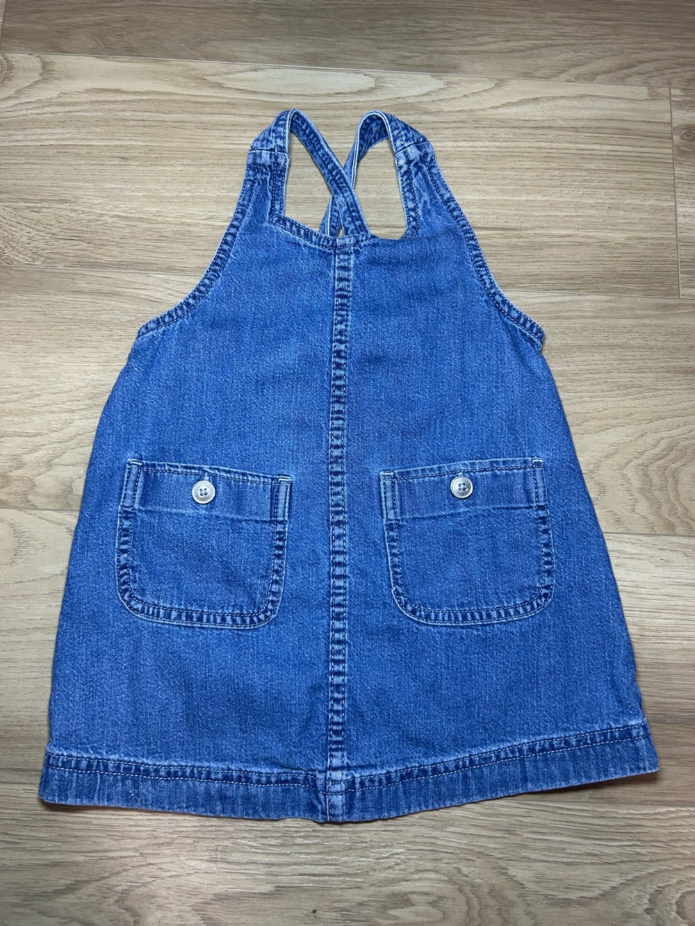 GAP Blue Denim Pinafore Dress